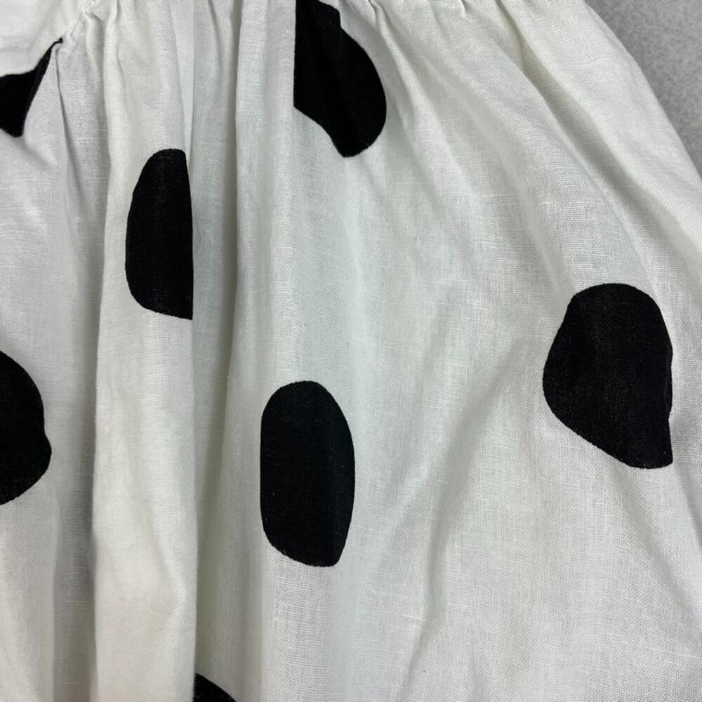 Asos Design Curve Maxi Dress US 14 Black & White Polka Dot Strappy Sleeve - Picture 5 of 12